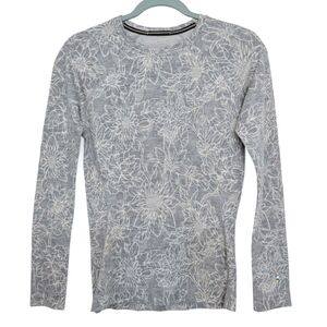 Smartwool Gray Floral Long Sleeve Top